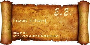 Eszes Erhard névjegykártya